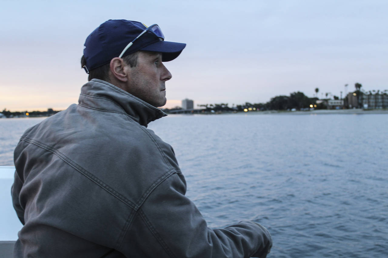 In this February 2020 photo provided by University of California San Diego is men's rowing coach Ge...
