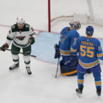 Hartman scores twice to help Wild beat Blues 5-2