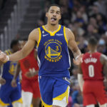 Poole scores 41, Thompson 31, Warriors beat Blazers 118-112