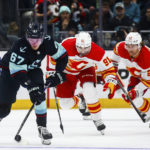 Jonathan Huberdeau breaks tie in 3rd, Flames beat Kraken 3-2