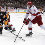 Slavin scores in OT, streaking Hurricanes beat Penguins 4-3