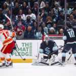 Jonathan Huberdeau breaks tie in 3rd, Flames beat Kraken 3-2