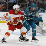 Toffoli and Kadri both score twice, Flames beat Sharks 7-3