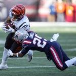 Bengals force late red zone turnover, hold off Pats 22-18