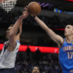 Doncic scores 38, Dinwiddie 20 as Mavs beat Thunder 121-114