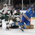 Hartman scores twice to help Wild beat Blues 5-2