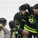 Olfosson's 1st NHL goal powers Stars to 5-2 win over Sharks