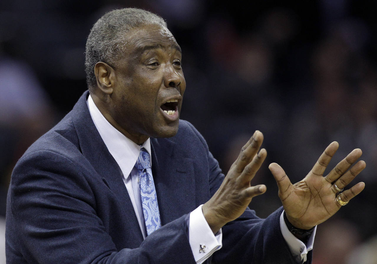 FILE - Charlotte Bobcats coach Paul Silas argues a call during the first half of an NBA basketball ...