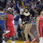 Poole scores 41, Thompson 31, Warriors beat Blazers 118-112