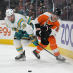 DeAngelo caps Flyers rally for 4-3 OT win over Sharks