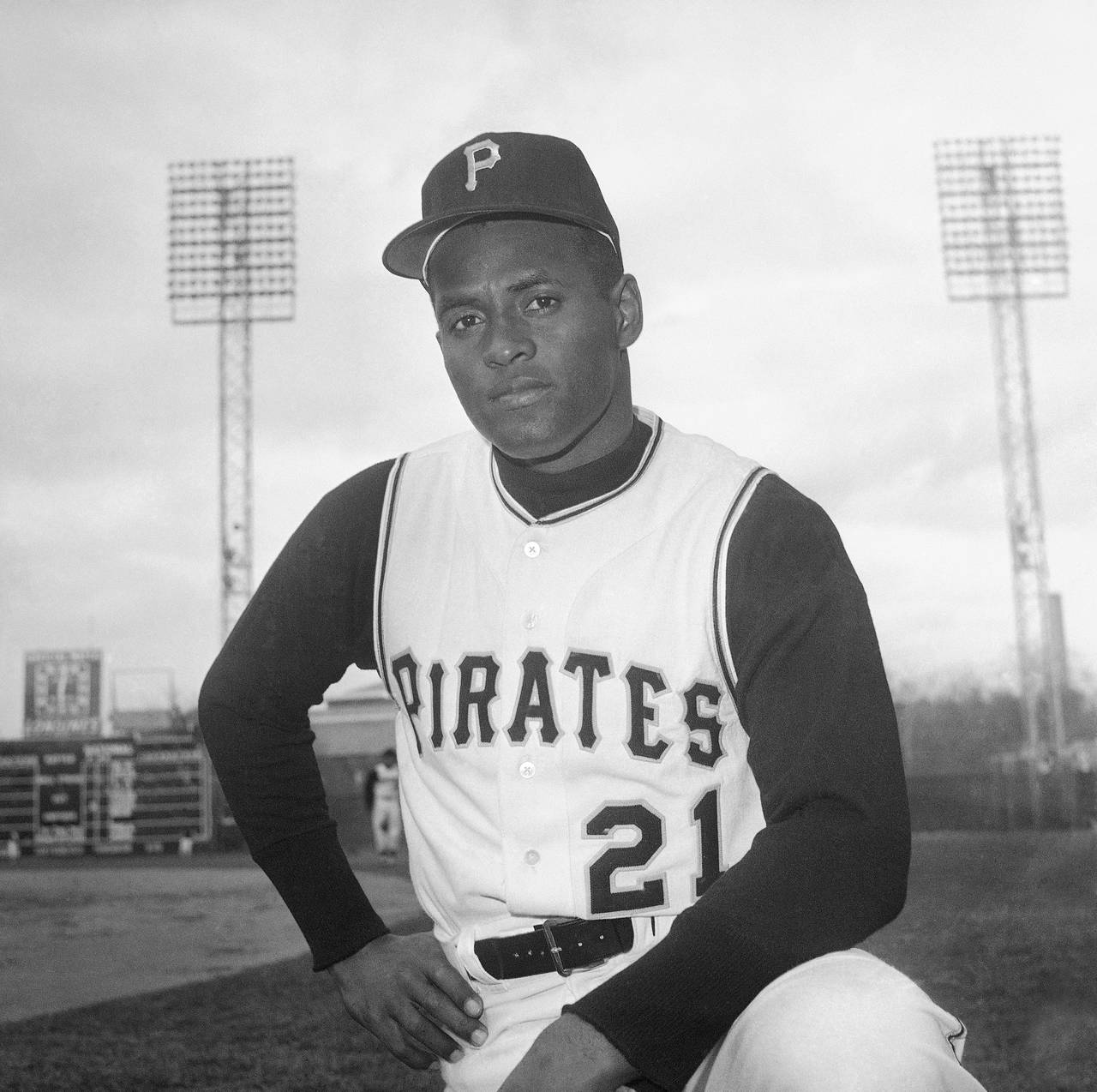 FILE - Roberto Clemente of the Pittsburgh Pirates is seen in Tampa, Fla., March 3, 1963. Fifty year...