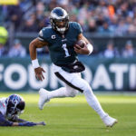 Hurts has 3 TD passes plus TD run, Eagles beat Titans 35-10