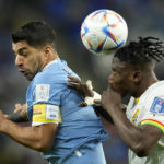 Uruguay beats Ghana 2-0 at World Cup but both teams out