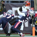 Bengals force late red zone turnover, hold off Pats 22-18
