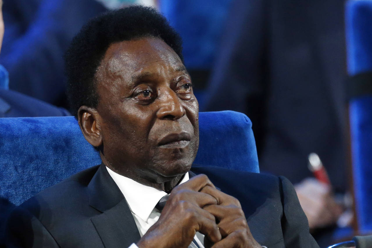 FILE - Brazilian Pele attends the 2018 soccer World Cup draw at the Kremlin in Moscow, Dec. 1, 2017...