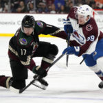 Carcone scores in debut, Coyotes end Avs' 4-game win streak