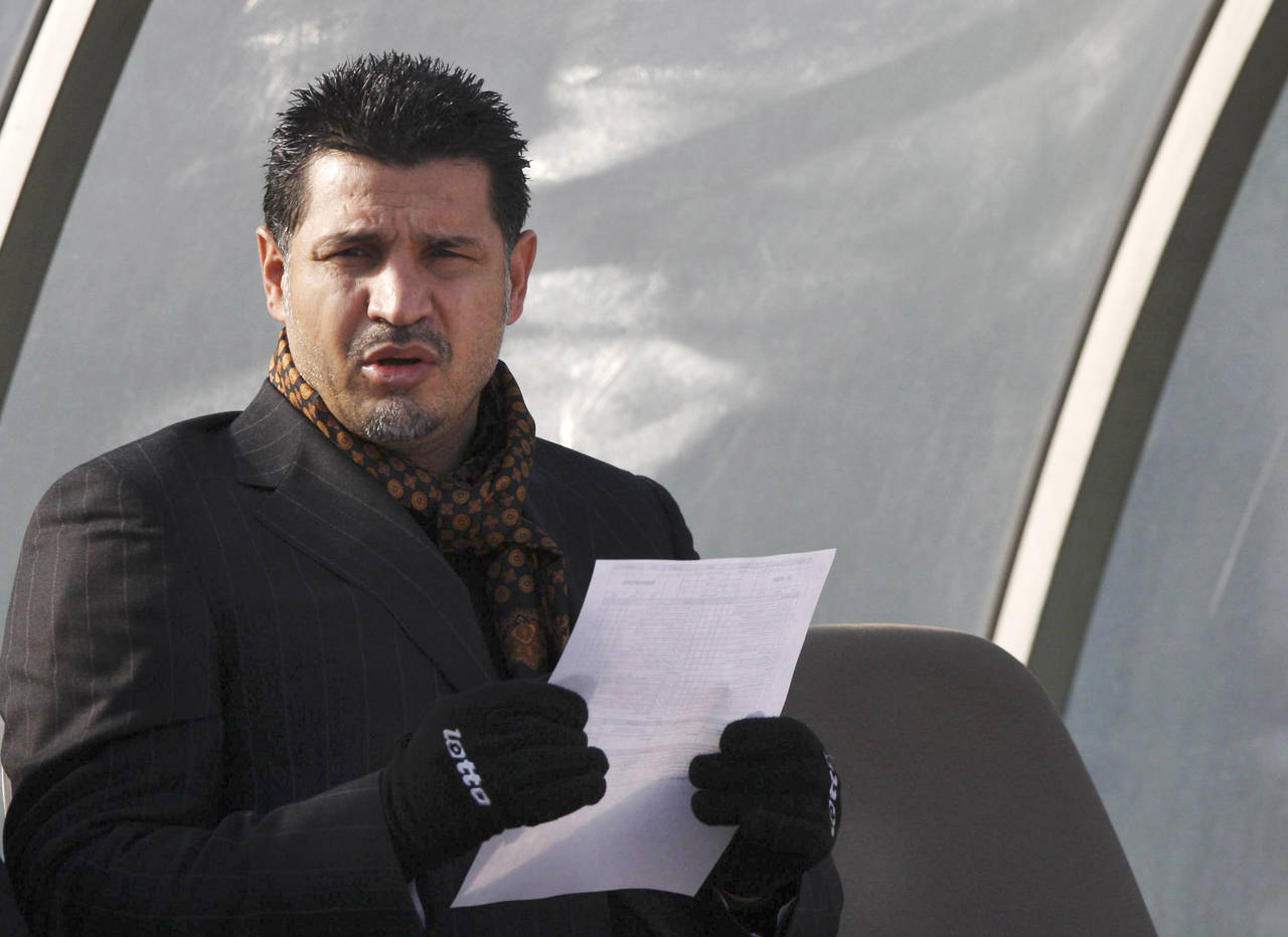 FILE - Former Iran's national soccer team coach Ali Daei before an Asian Cup 2011 qualifying soccer...