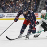 Johnston's goal leads Stars over Blue Jackets 2-1