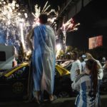 Sea of people try to catch glimpse of Argentina soccer team