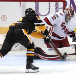 Slavin scores in OT, streaking Hurricanes beat Penguins 4-3