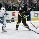 Olfosson's 1st NHL goal powers Stars to 5-2 win over Sharks