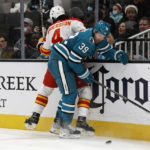 Toffoli and Kadri both score twice, Flames beat Sharks 7-3