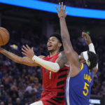 Poole scores 41, Thompson 31, Warriors beat Blazers 118-112
