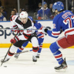 Rangers win 4-3 in OT to end Devils' 11-game road win streak