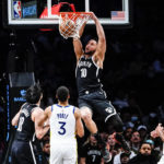 Nets score 91 in 1st half, wallop weary Warriors 143-113