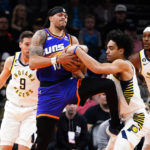 Okogie, Bridges lead short-handed Suns past Pacers 112-107