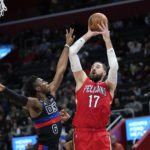 Valanciunas scores 33 points, Pelicans beat Pistons 116-110