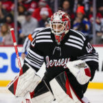 Binnington makes 36 saves, Blues edge Devils 5-3