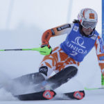US skier Shiffrin leads slalom in pursuit of record 86th win