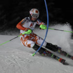 Shiffrin trails Vlhova in 1st slalom run of record attempt