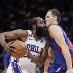 Harden's triple-double leads 76ers to easy win over Pistons