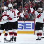 Vanecek makes 32 saves as Devils roll past Red Wings 5-1