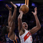 Raptors recover after Barrett tying slam, edge Knicks in OT