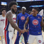 Bey beats buzzer with 3, Pistons beat Warriors 122-119