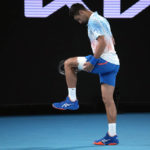 Djokovic bothered by leg, heckler during Australian Open win