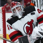 Vanecek makes 32 saves as Devils roll past Red Wings 5-1