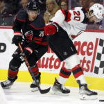 Mercer scores 2, Devils use 2nd period rally to top Canes
