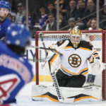 Swayman makes 31 saves as NHL-best Bruins beat Rangers 3-1