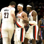 Grant scores 36, Blazers rout Pistons in Payton's debut