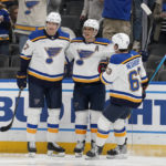 Thomas, Saad spark Blues in 5-2 win over Predators