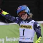 Shiffrin shows her emotions after matching Vonn's record