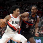 Grant scores 36, Blazers rout Pistons in Payton's debut