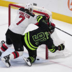 Hughes scores winner in OT to lead Devils past Stars 3-2
