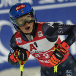Record on hold as ill Shiffrin finishes 2nd in night slalom