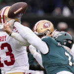 49ers QB Purdy suffers elbow injury in NFC championship game