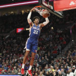 Embiid has 32, 76ers top Blazers 105-95 for 4th straight win